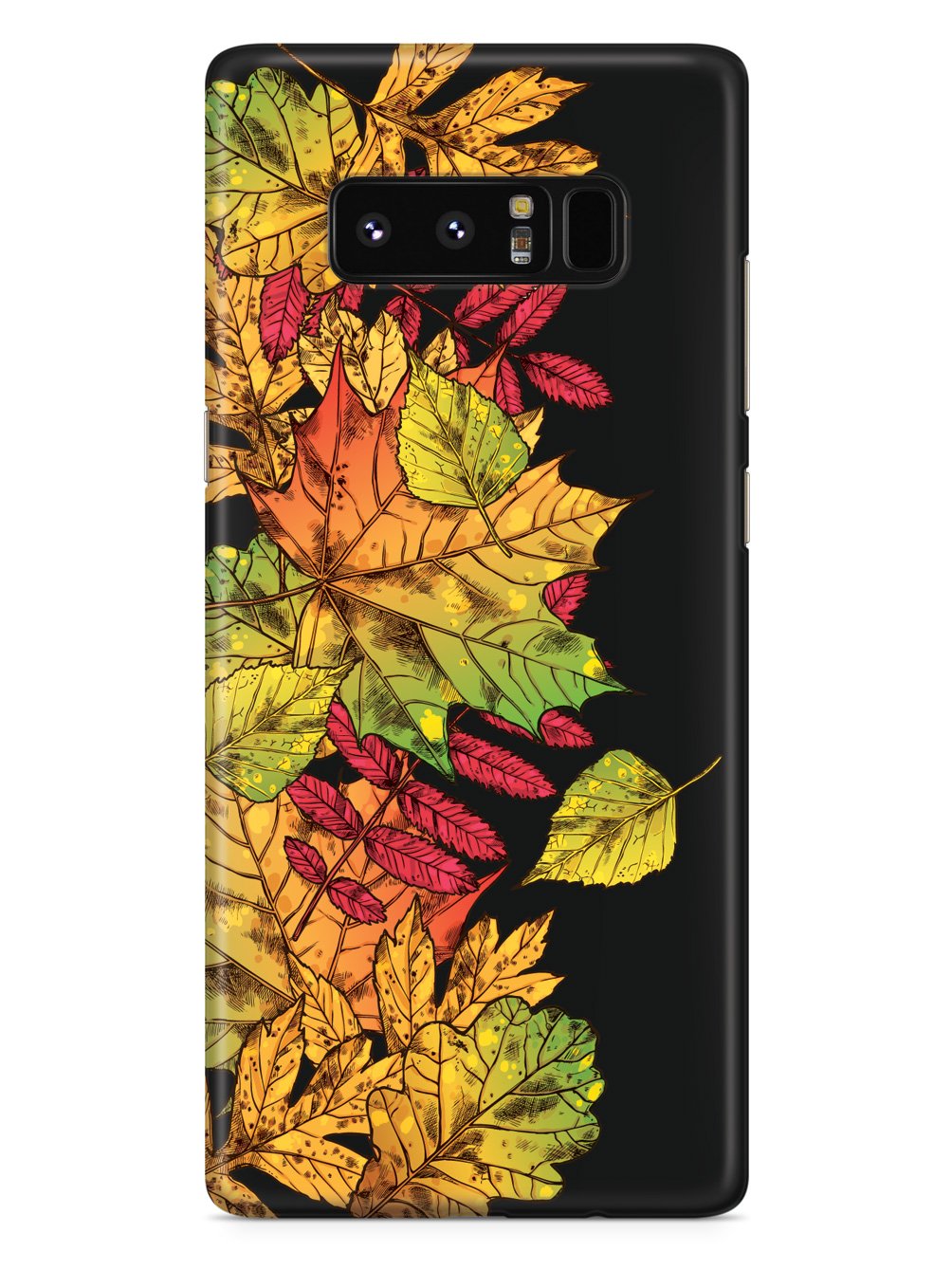 Autumn Leaves Illustration - Black Case