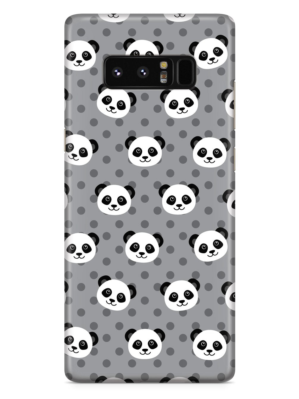 Cute Panda Pattern - Gray Polka Dots Case