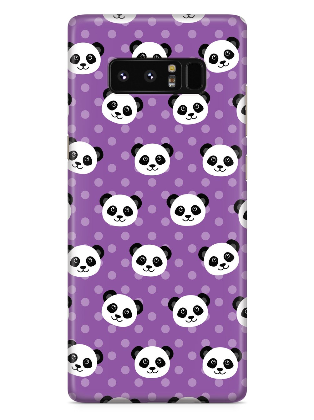 Cute Panda Pattern - Purple Polka Dots Case