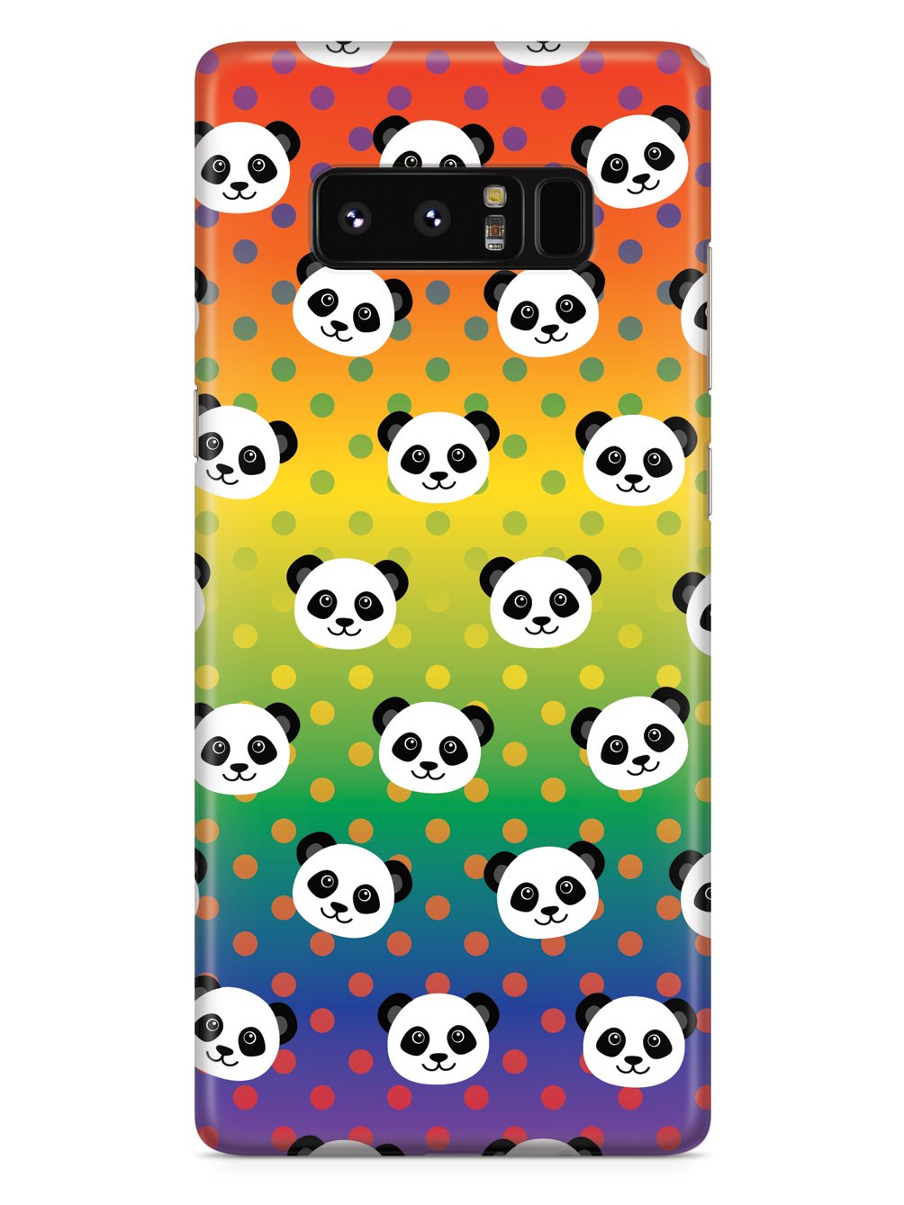 Cute Panda Pattern - Rainbow Polka Dots Case