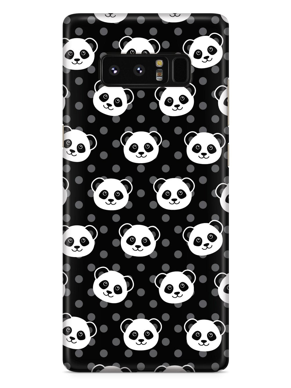 Cute Panda Pattern - Black Polka Dots Case