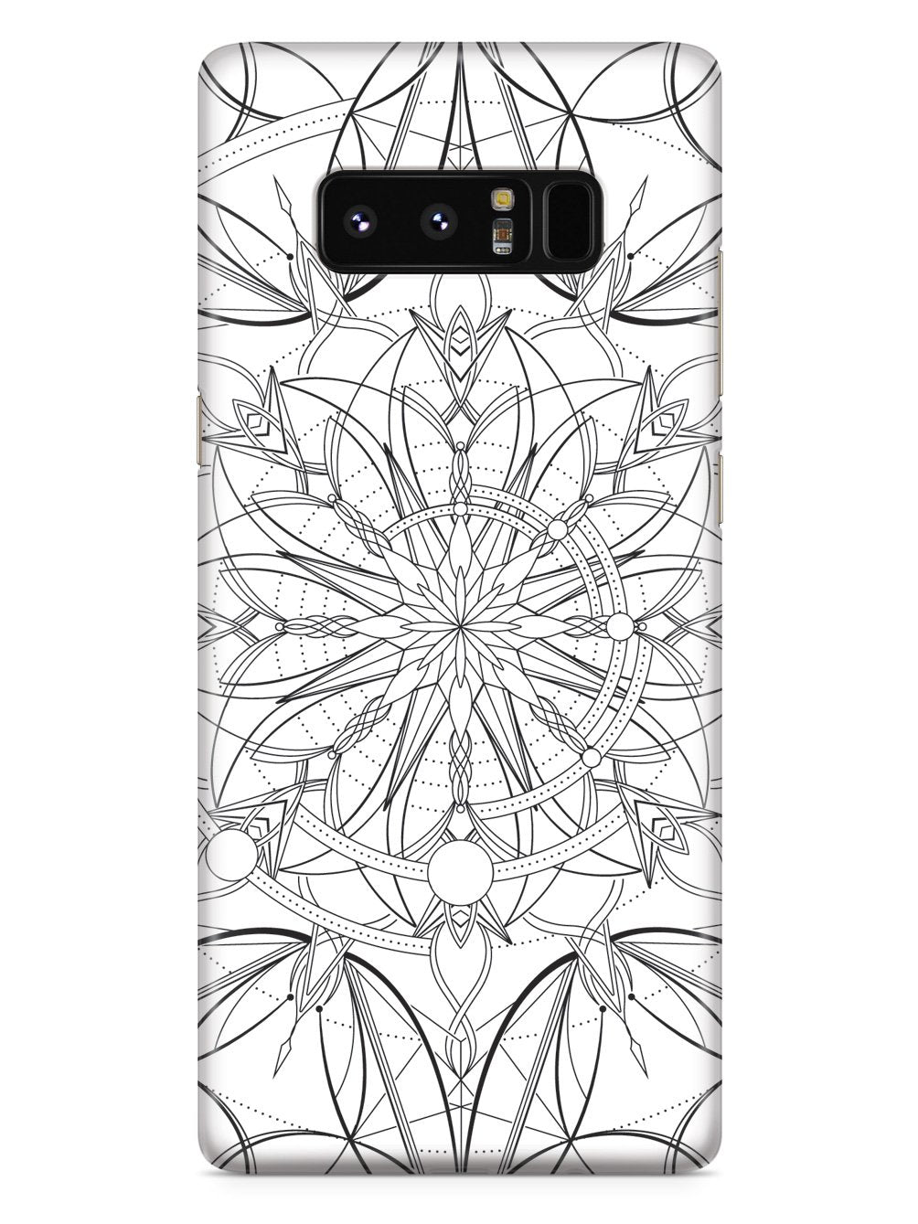 Intricate Mandala Line Art - White Case