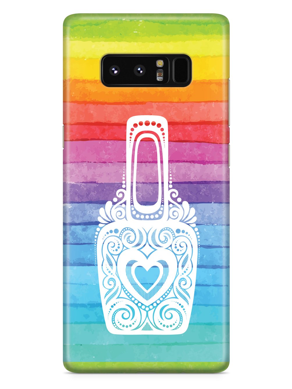 Fancy Nail Polish Bottle - Watercolor Stripes Case