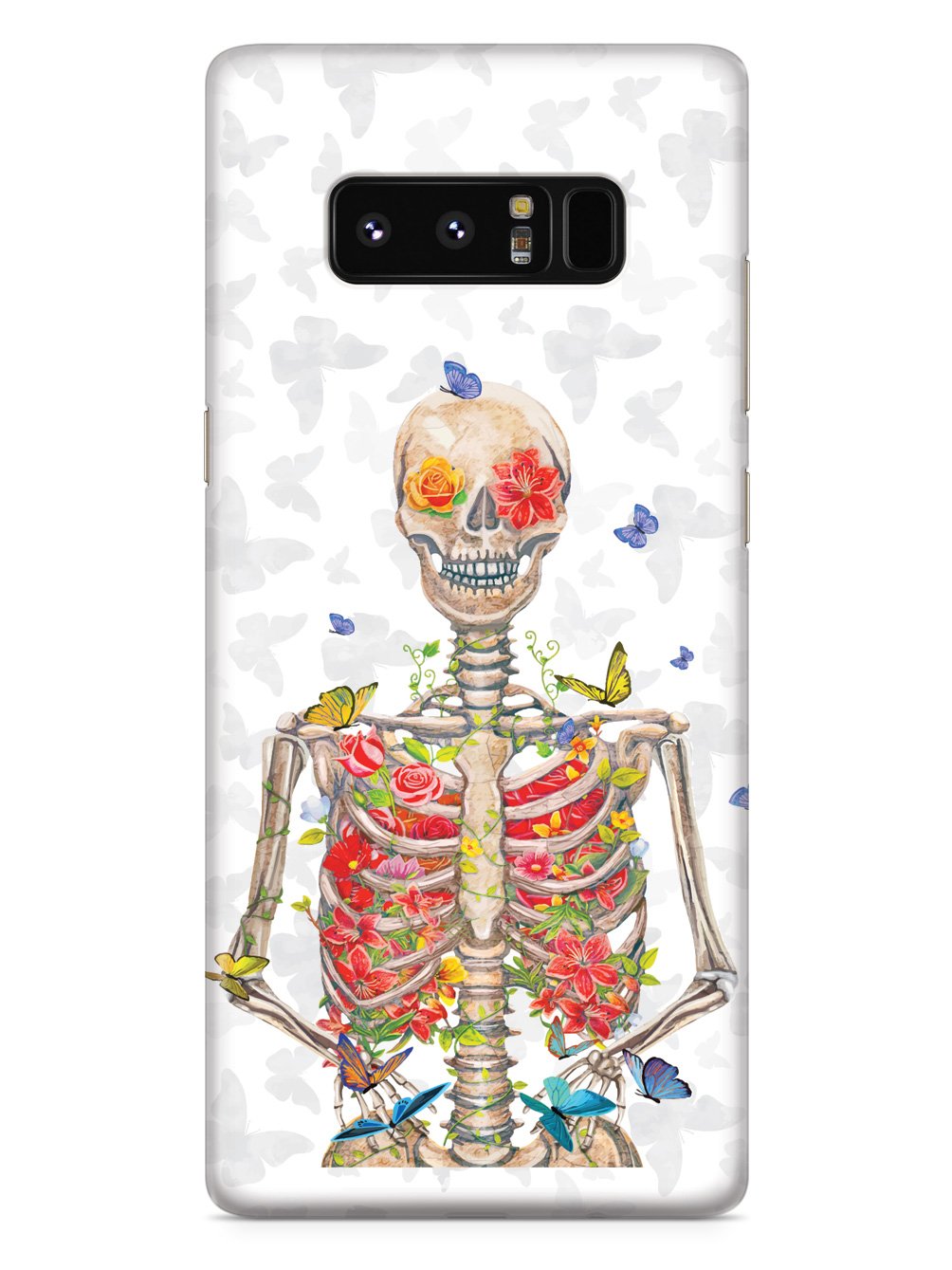 Flower Skeleton & Butterflies Case