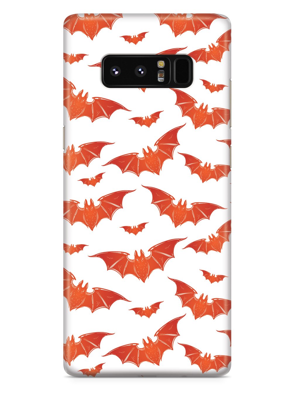 Orange Halloween Bats - White Case