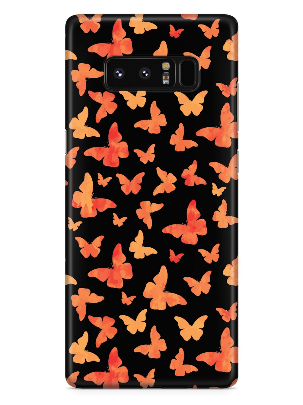 Orange Butterflies - Black Case