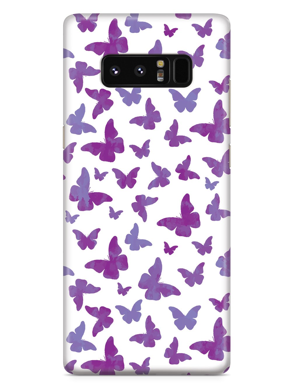 Purple Butterflies - White Case