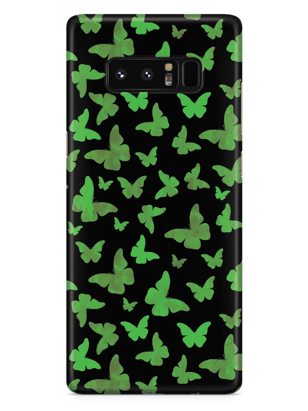 Green Butterflies - Black Case