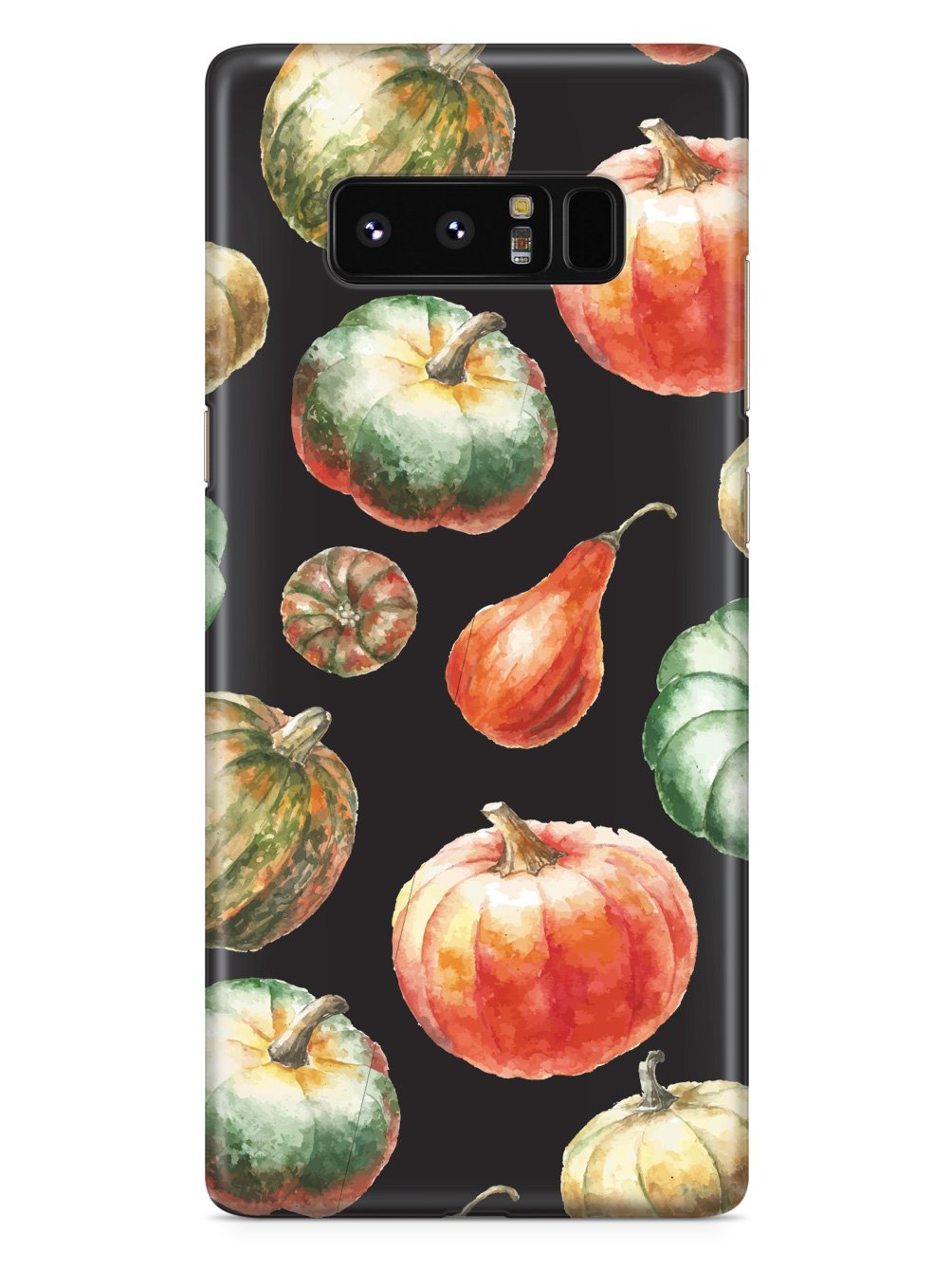 Watercolor Pumpkins - Black Case