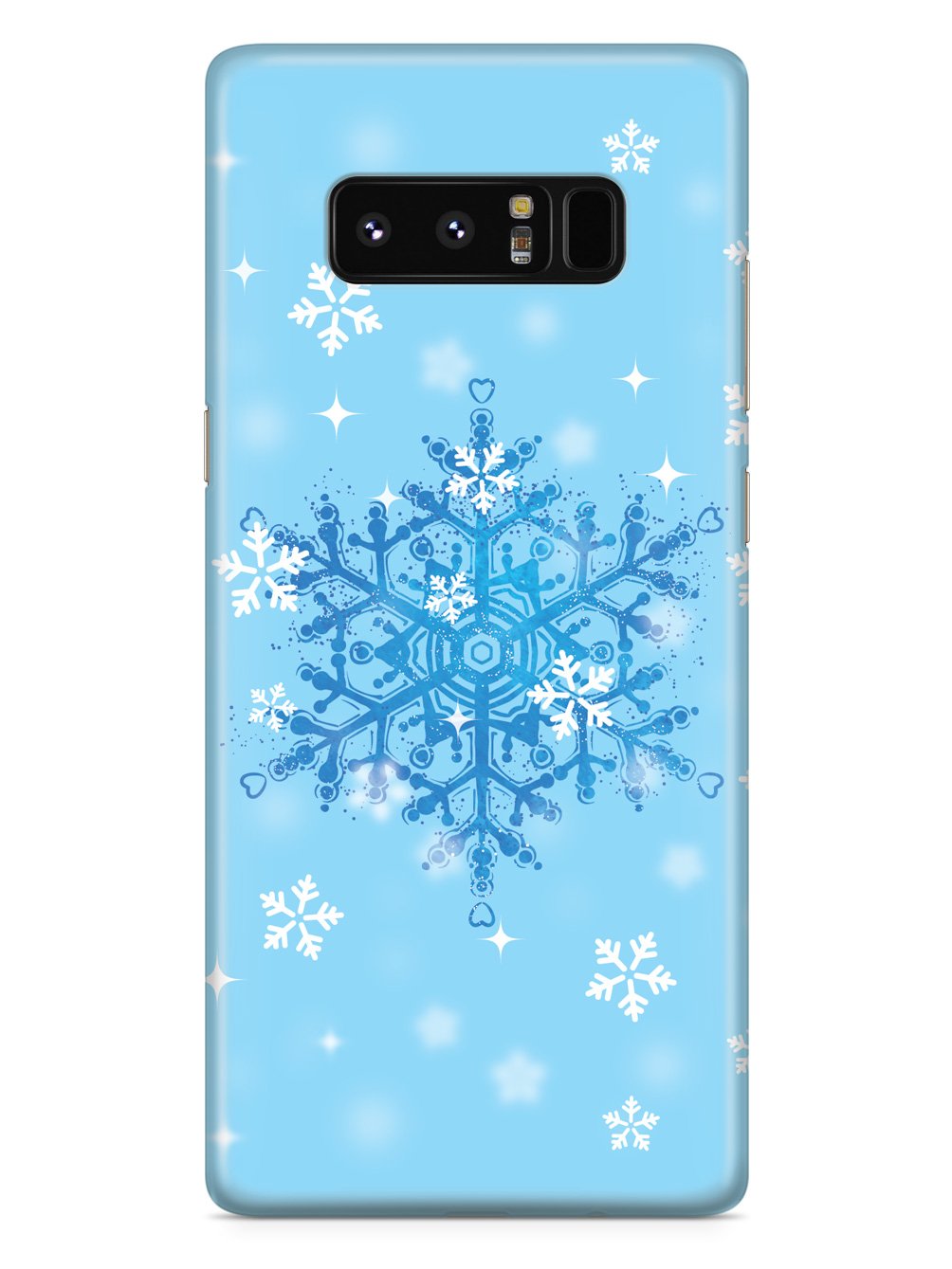 Blue and White Snowflakes - White Case
