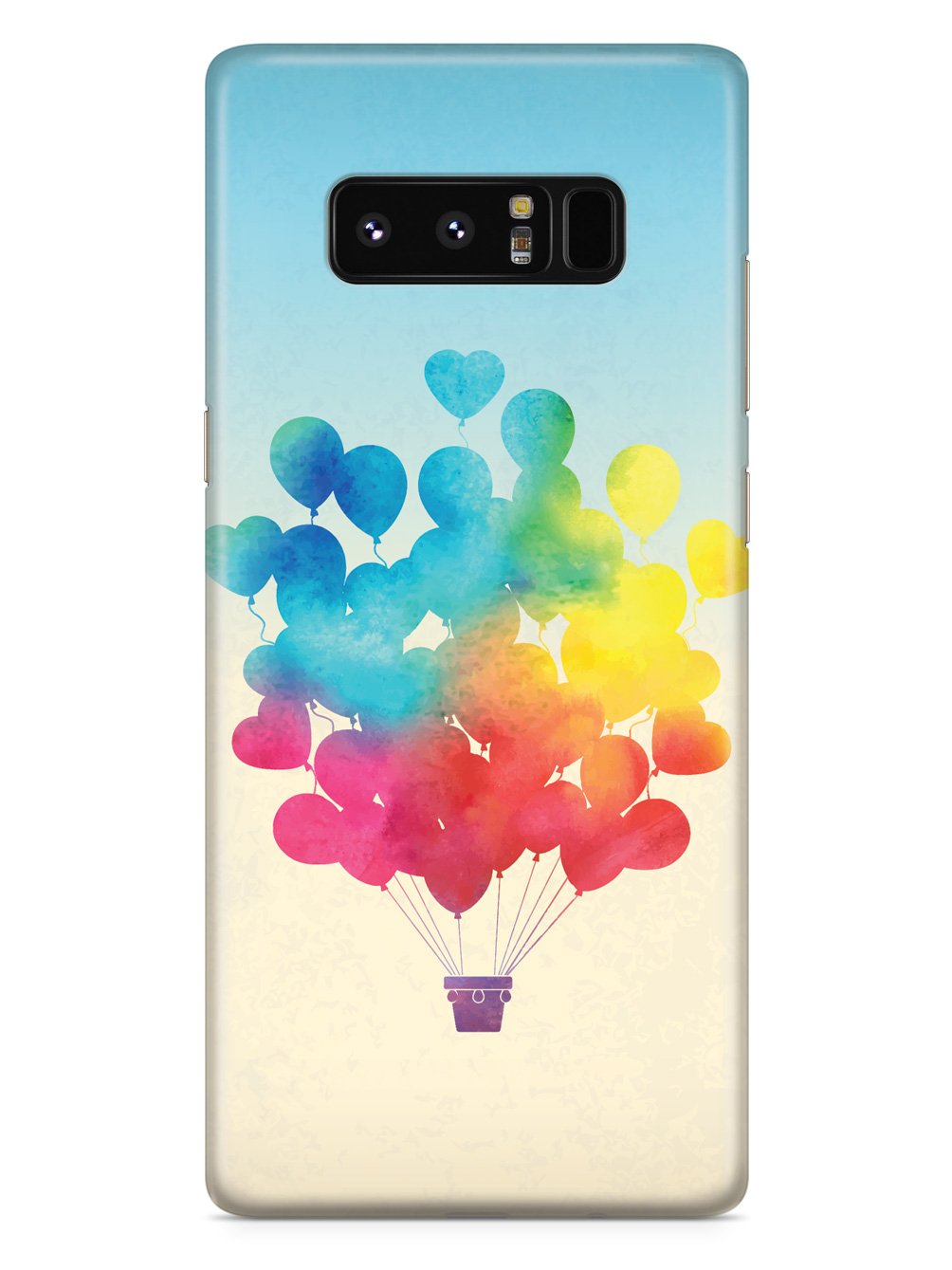 Rainbow Hot-Air Balloon - Black Case