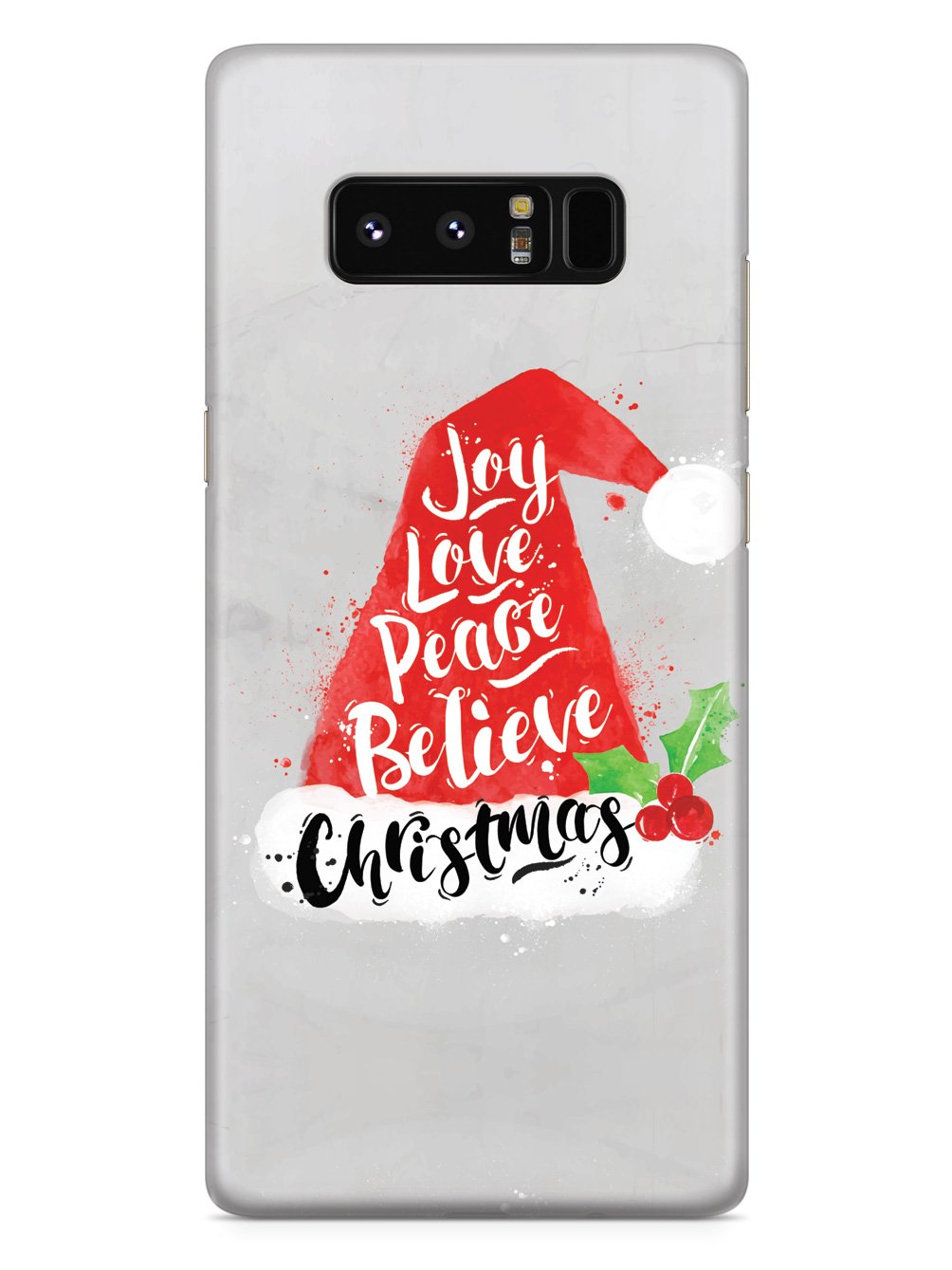 Joy, Love, Peace, Believe - Christmas Hat - White Case