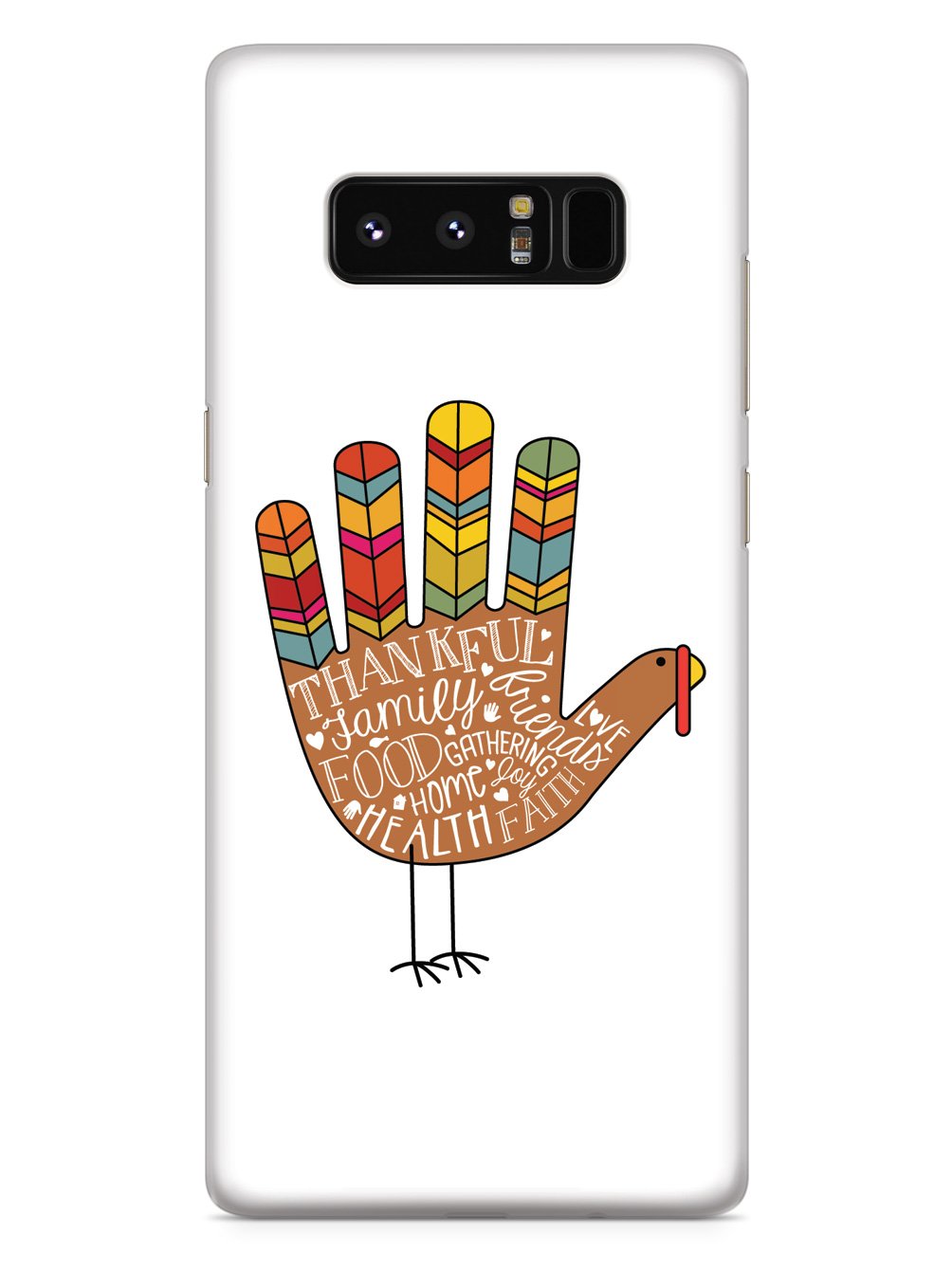 Hand Turkey Cartoon - White Case