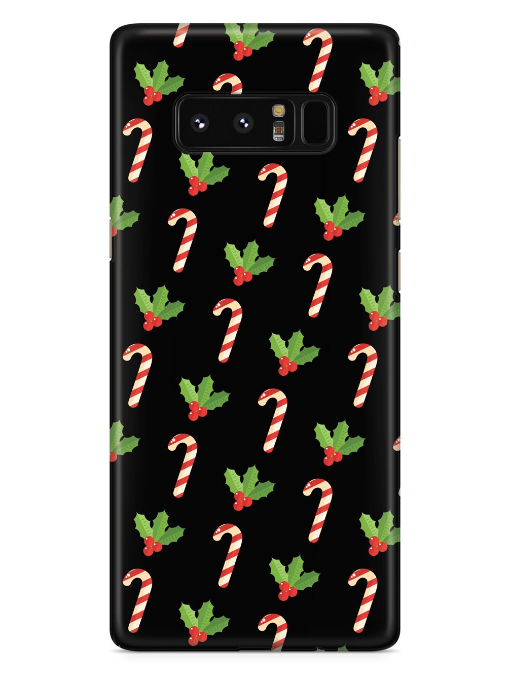 Christmas Candy Cane Pattern - Black Case