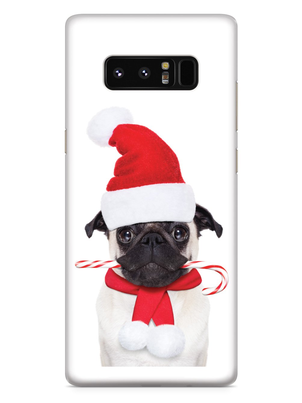 Candy Cane Christmas Pug Case