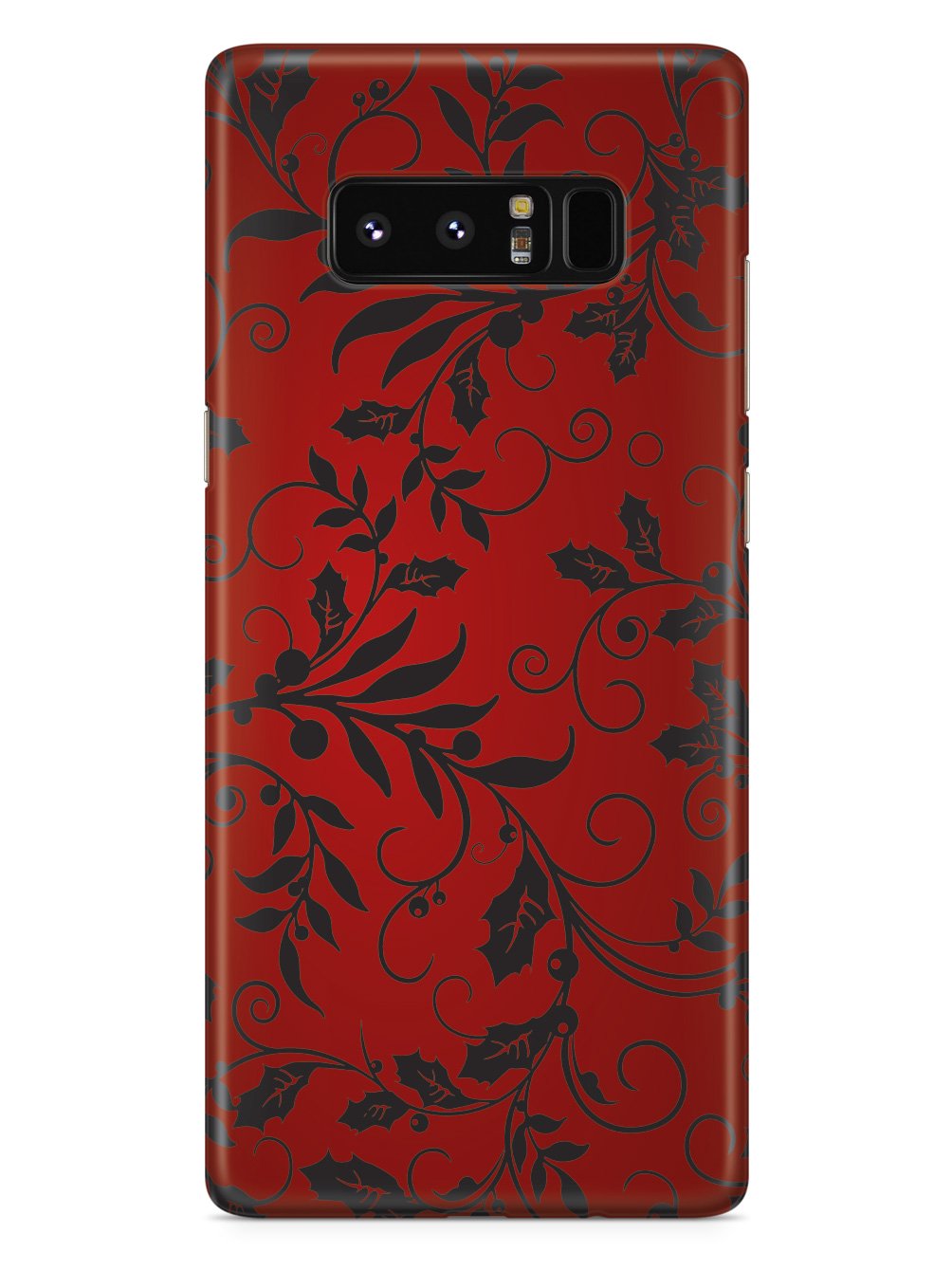 Elegant Christmas Leaves - Black Case