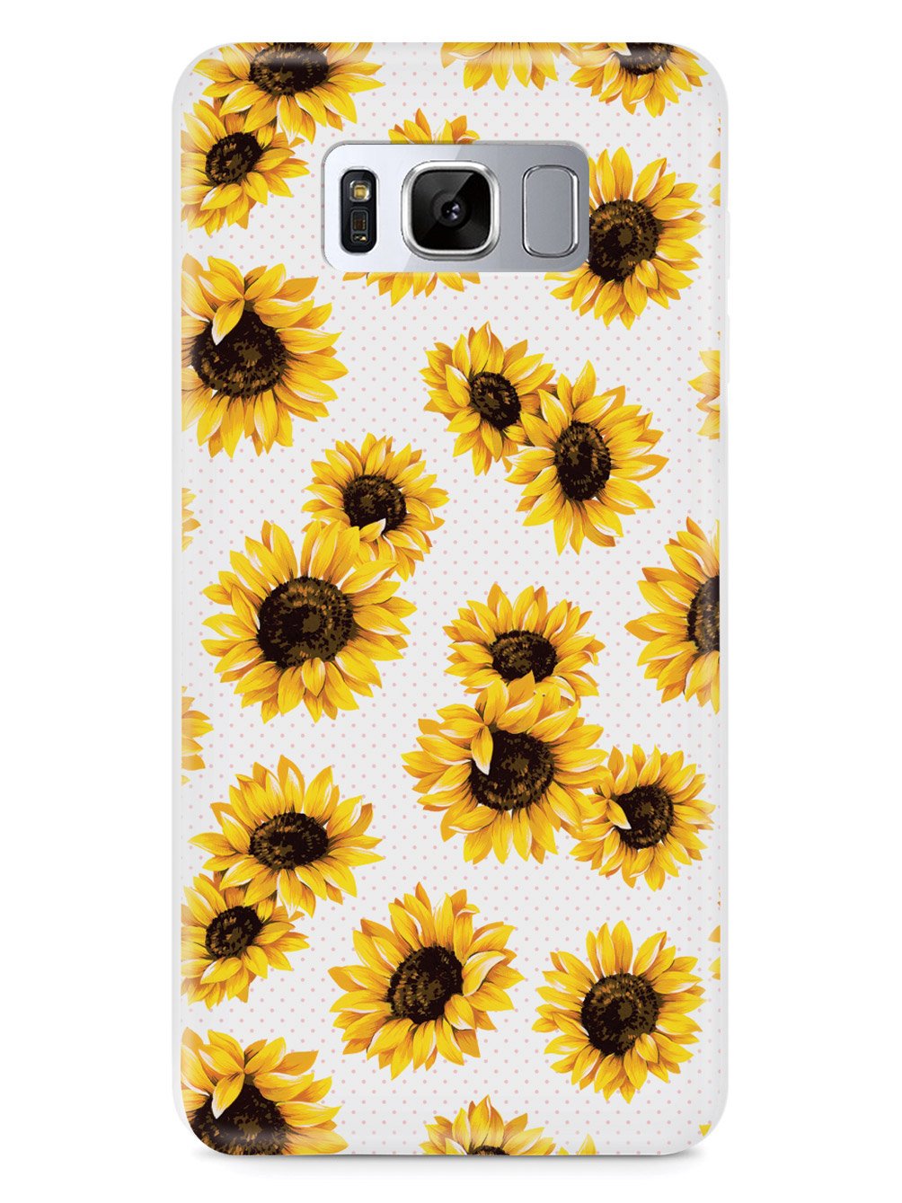 Sunflower Pattern - White Case