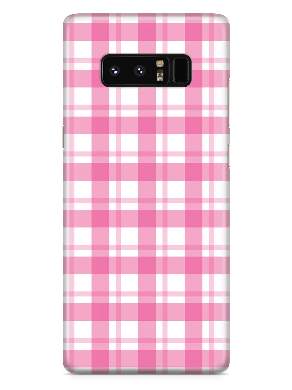 Pink and White Plaid - White Case