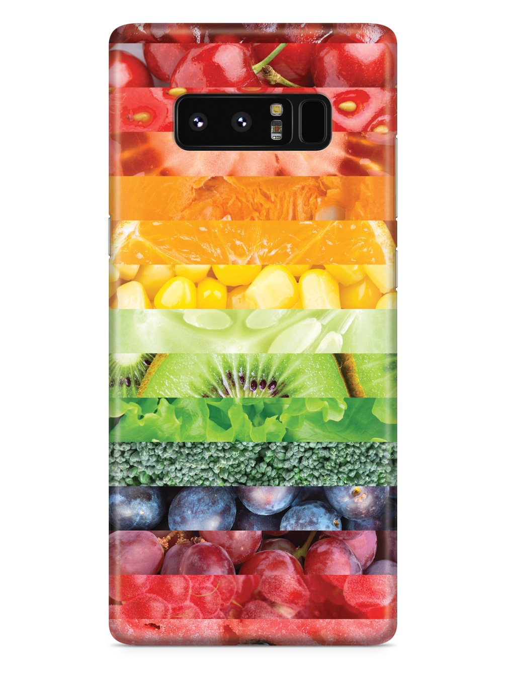 Healthy Food Multicolor Stripes - Black Case