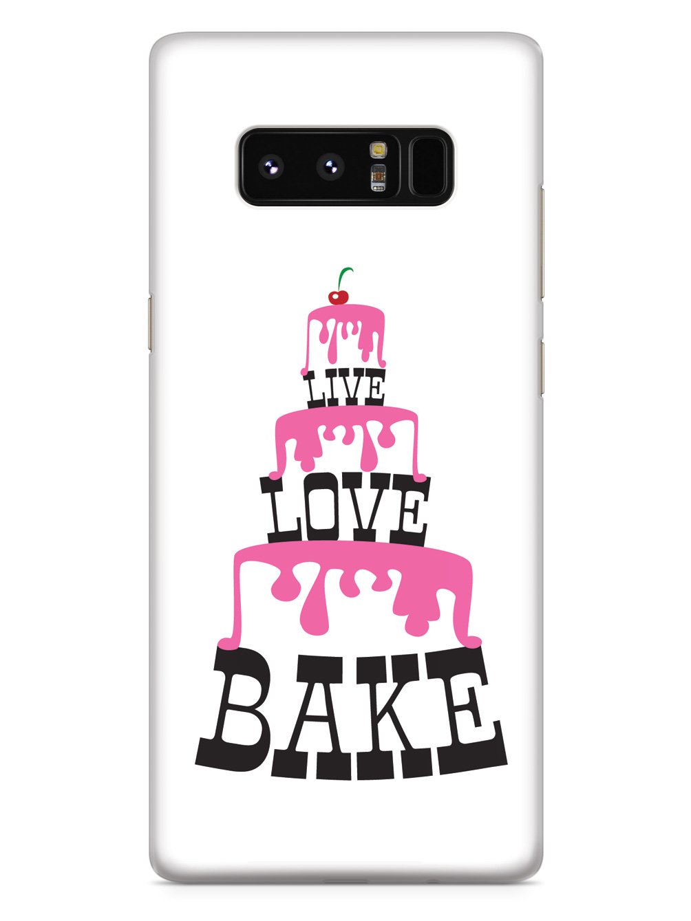 Live Love Bake - Pink Cake Tower - White Case