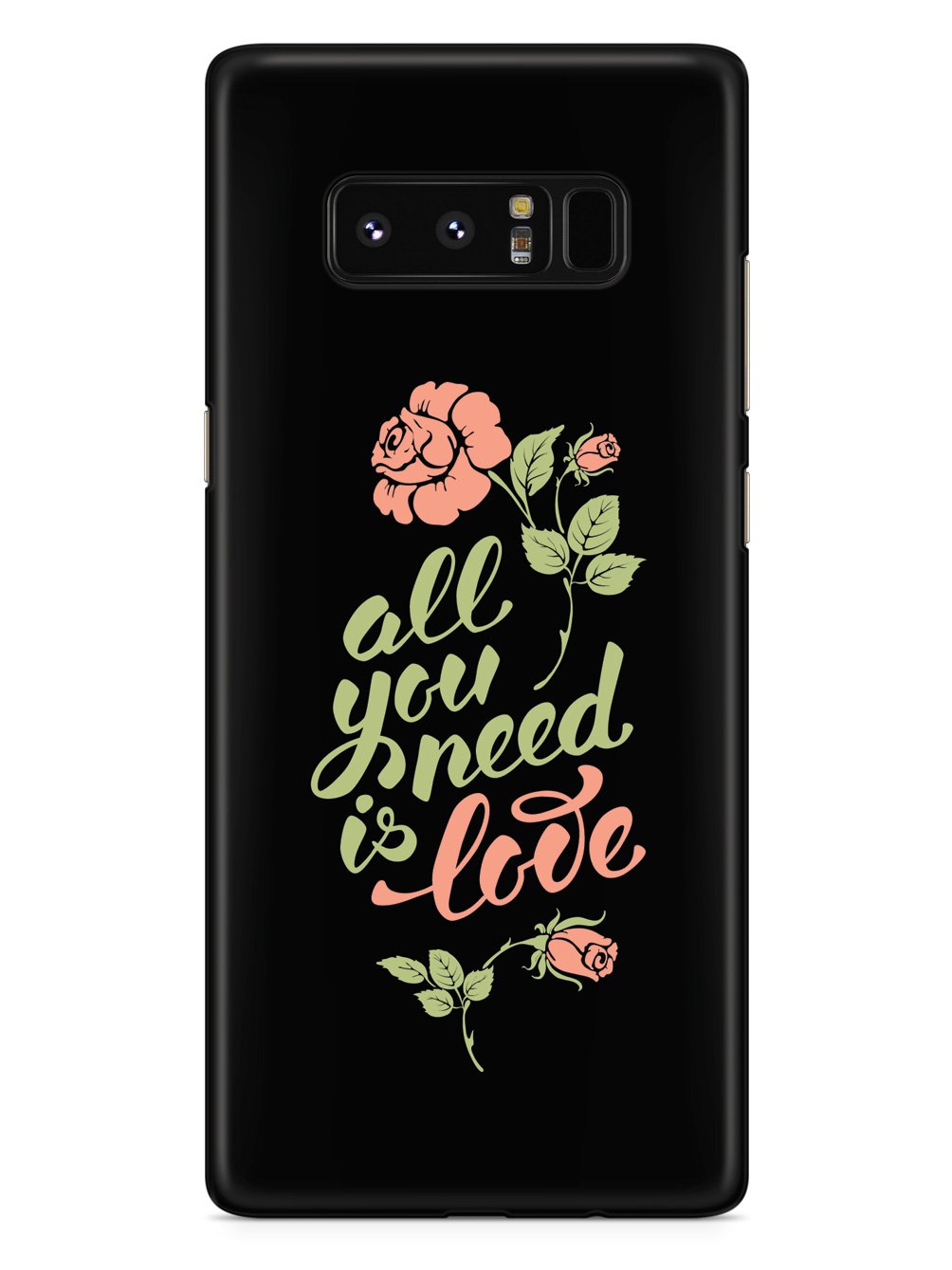 All You Need is LOVE - Flower Script - Black Case