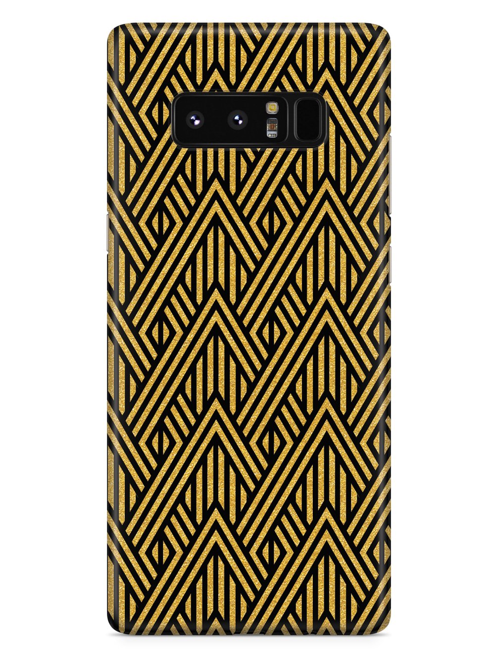 Geometric Gold Stripes - Black Case