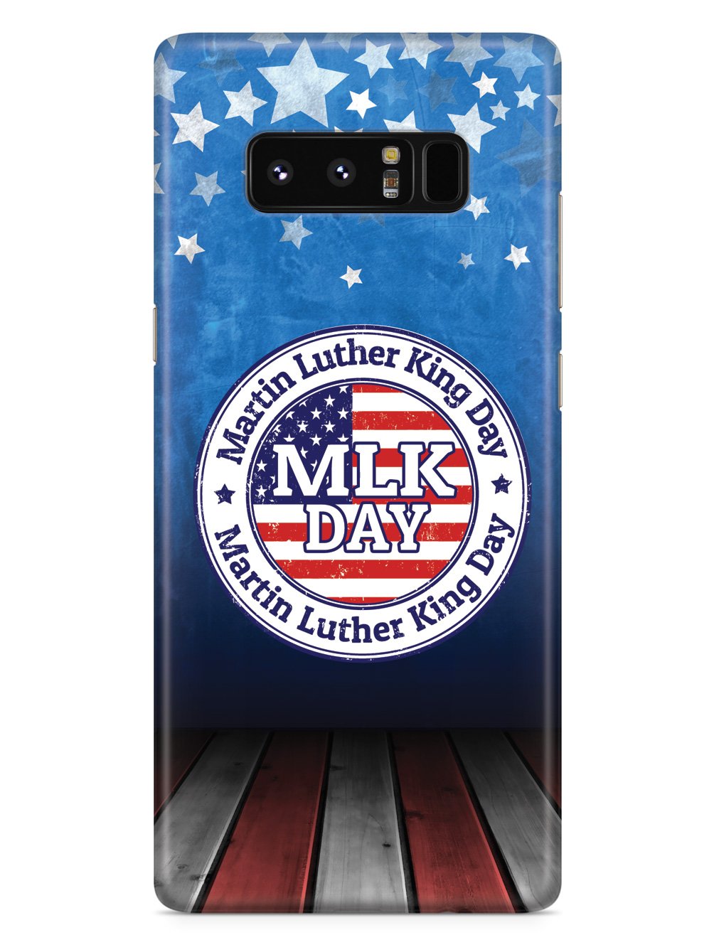 MLK Day Stamp - Patriotic Background - White Case