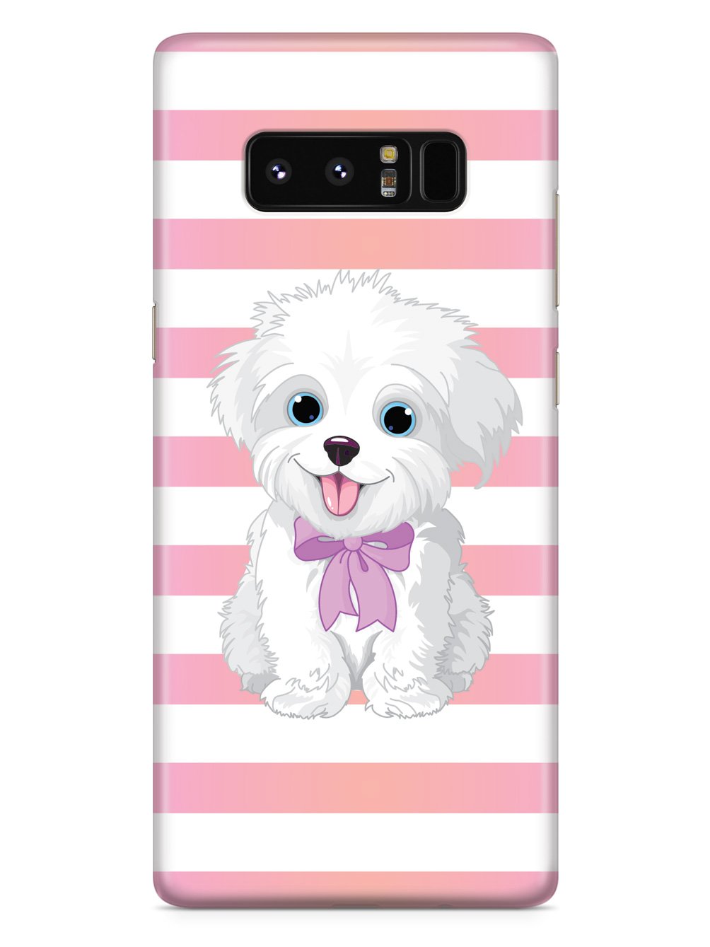 Cute Maltese Puppy Cartoon - White Case