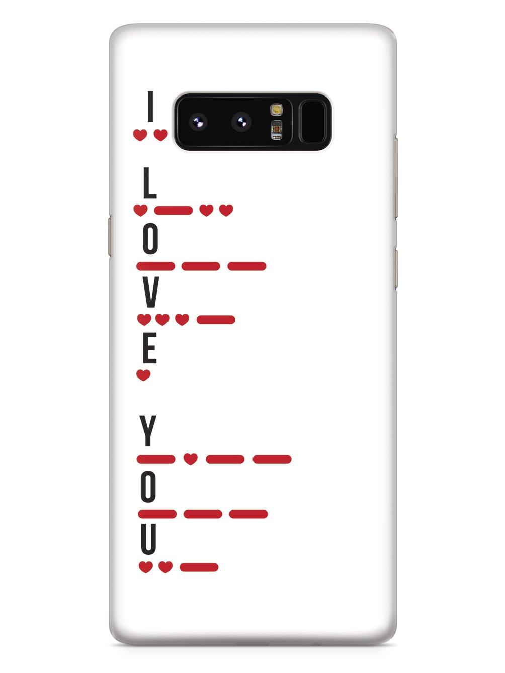 I Love You in Morse Code - White Case