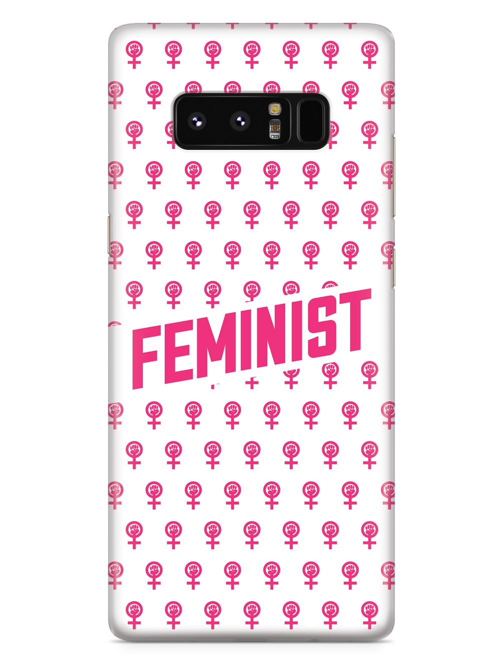 Pink Feminist Pattern - White Case