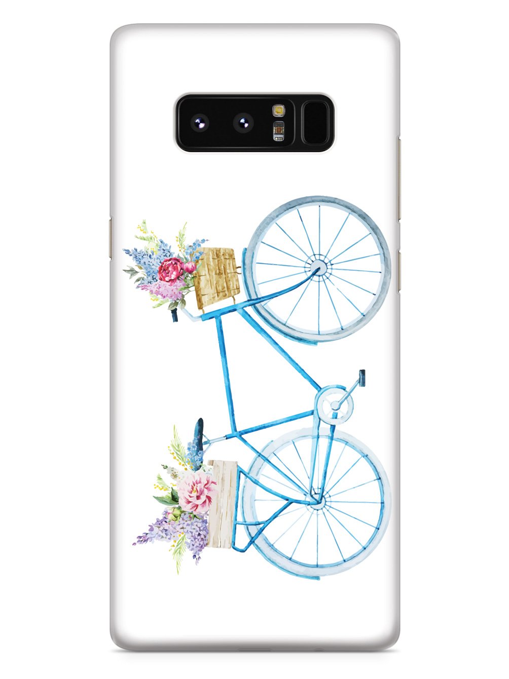 Basket of Flowers - Blue Bicycle - White Case
