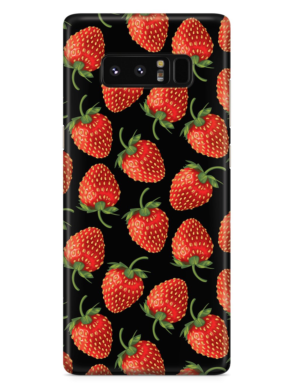 Strawberry Pattern - Black Case