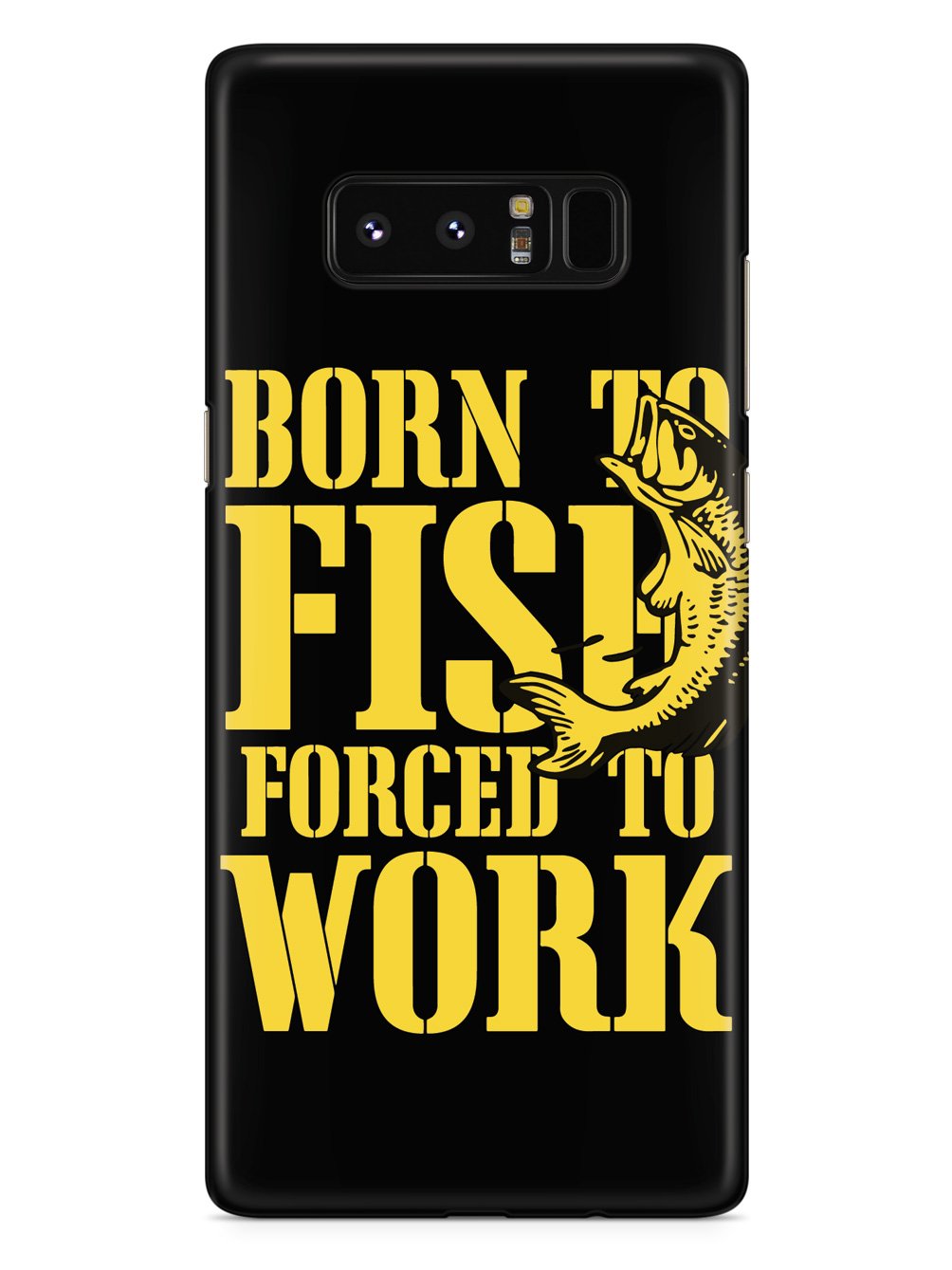 Born To Fish Forced To Work - Black Case