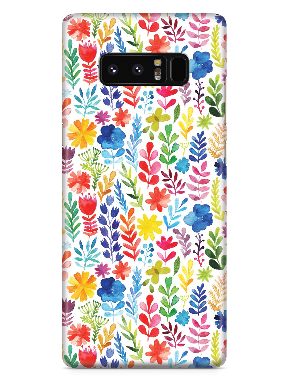 Bright And Colorful Watercolor Flowers - White Case