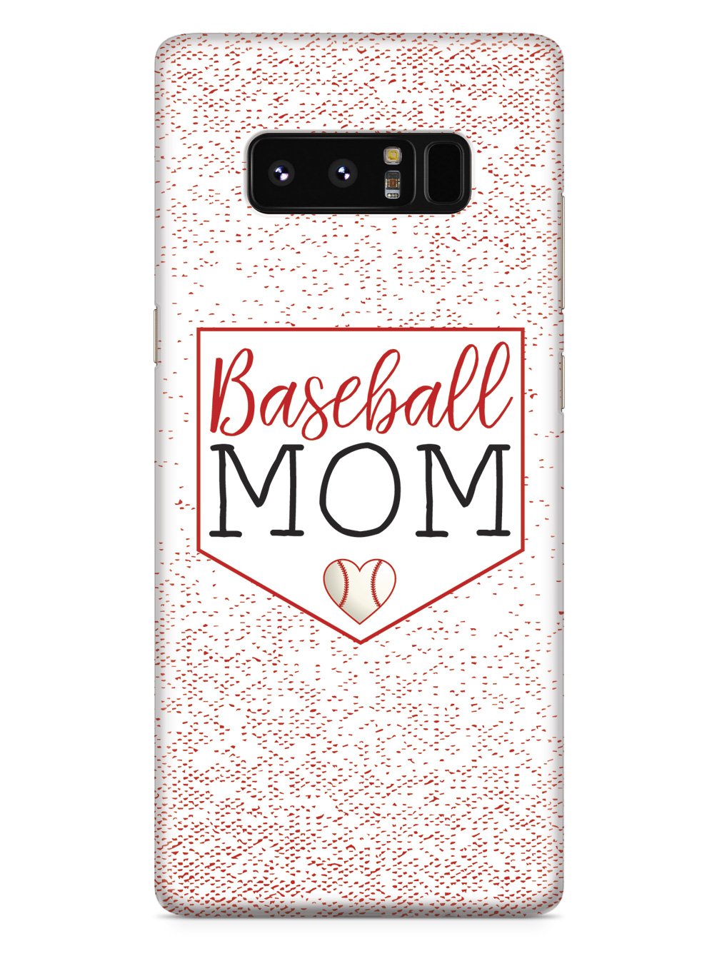 Baseball Mom Heart - White Case