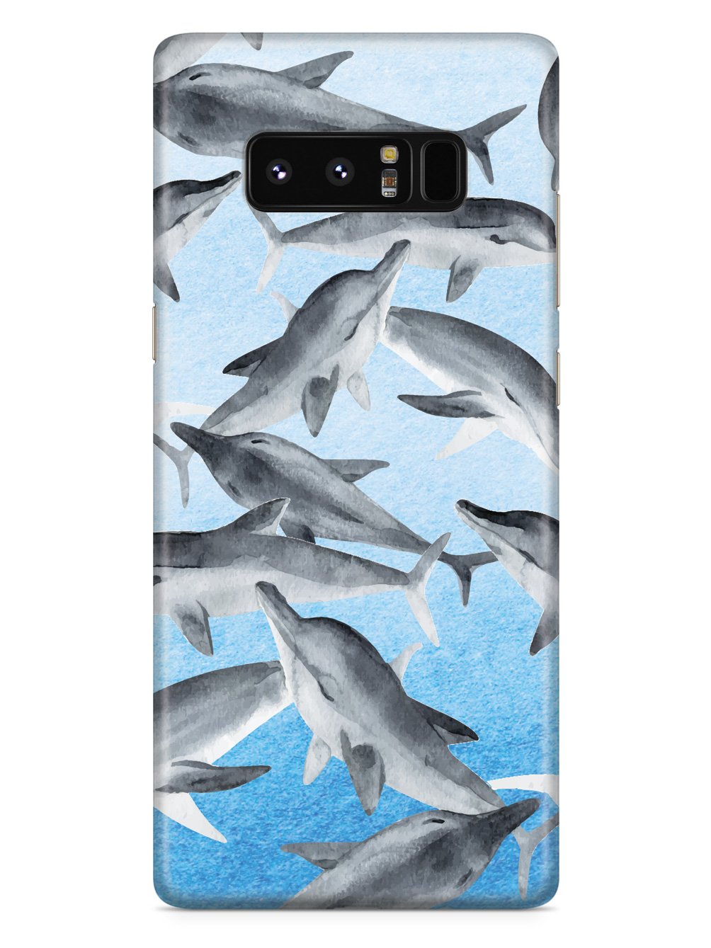 Watercolor Dolphins - White Case