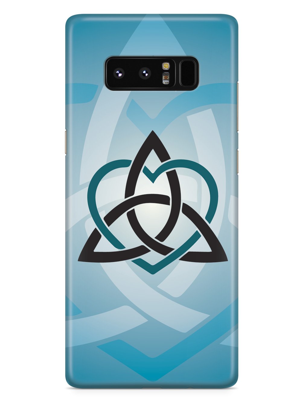 Celtic Sisters Knot - Teal - White Case