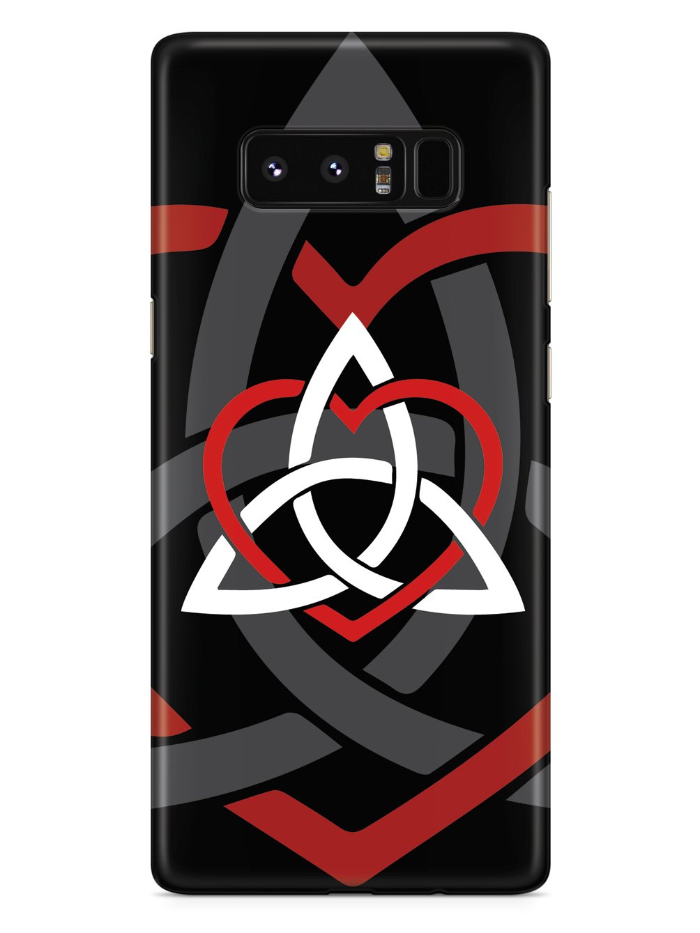 Celtic Sisters Knot - Red - Black Case