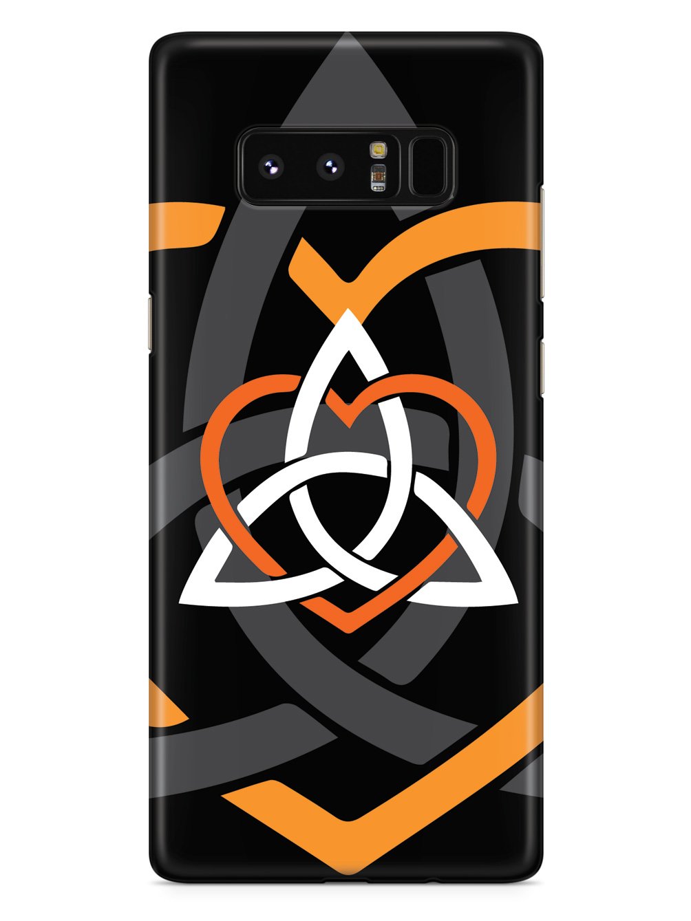 Celtic Sisters Knot - Orange - Black Case