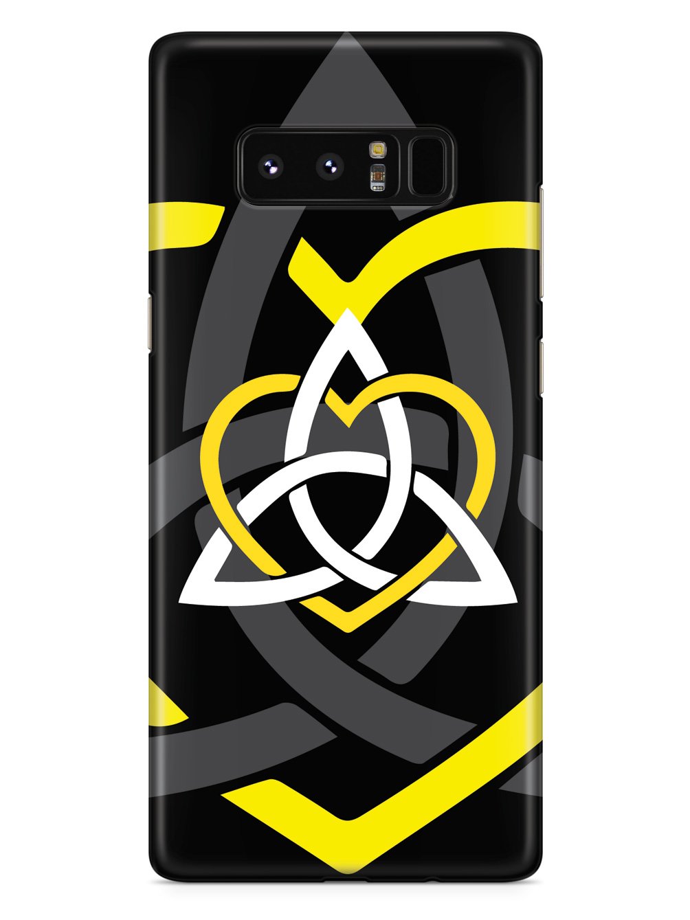Celtic Sisters Knot - Yellow - Black Case