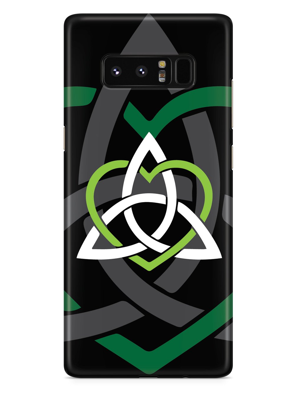 Celtic Sisters Knot - Green - Black Case