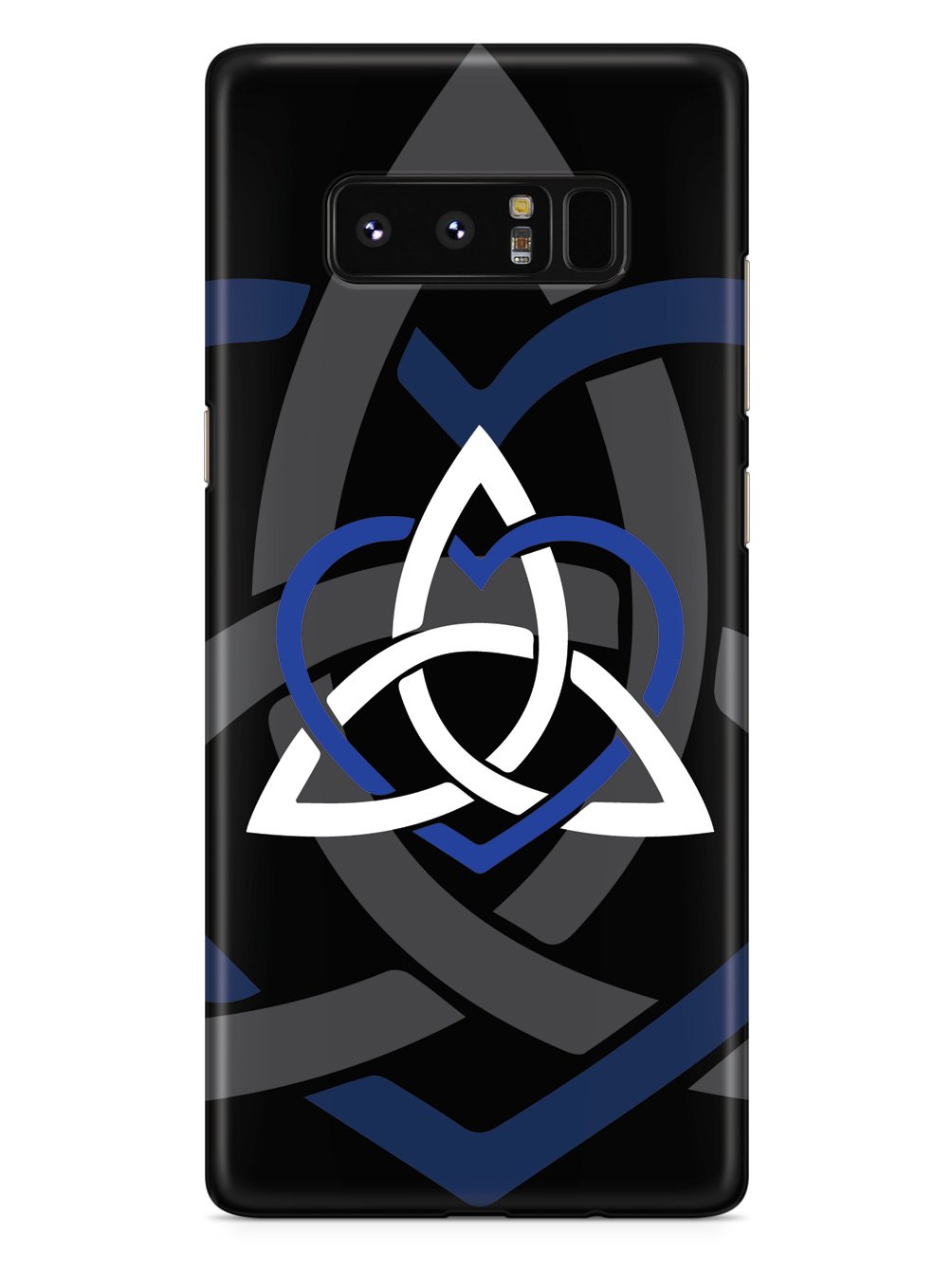 Celtic Sisters Knot - Blue - Black Case