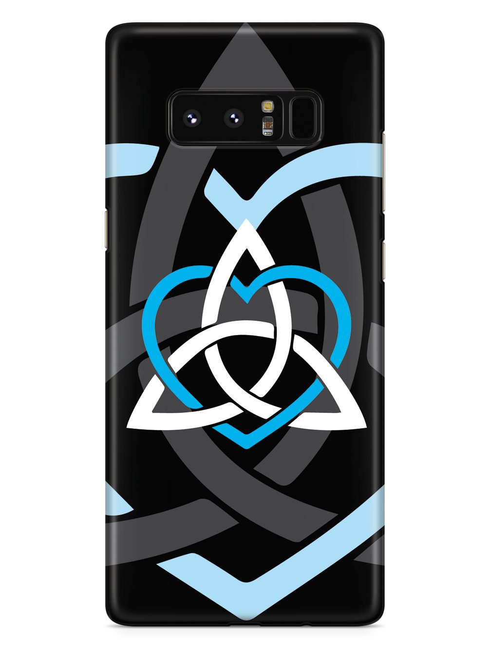 Celtic Sisters Knot - Light Blue - Black Case