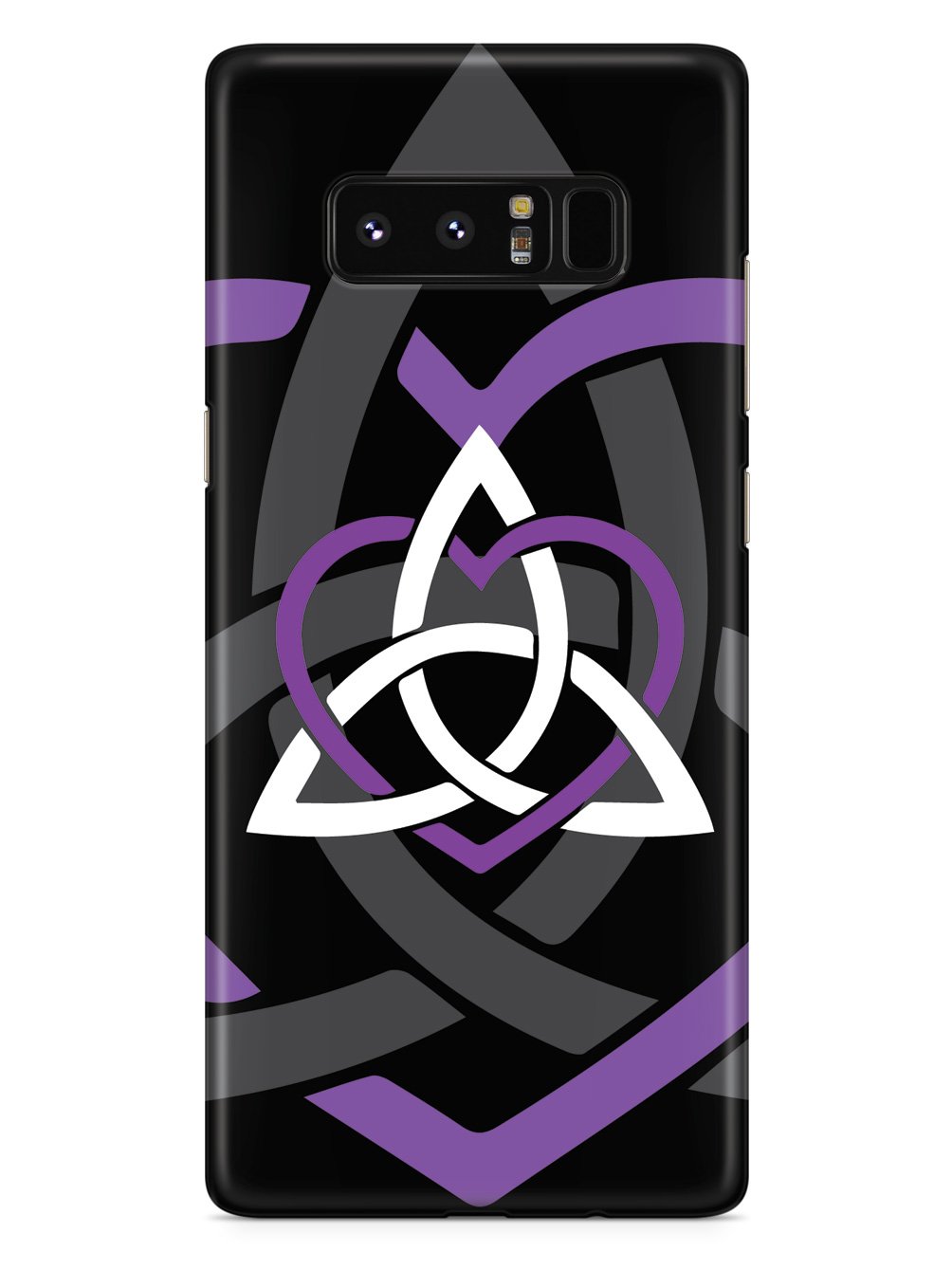 Celtic Sisters Knot - Purple - Black Case