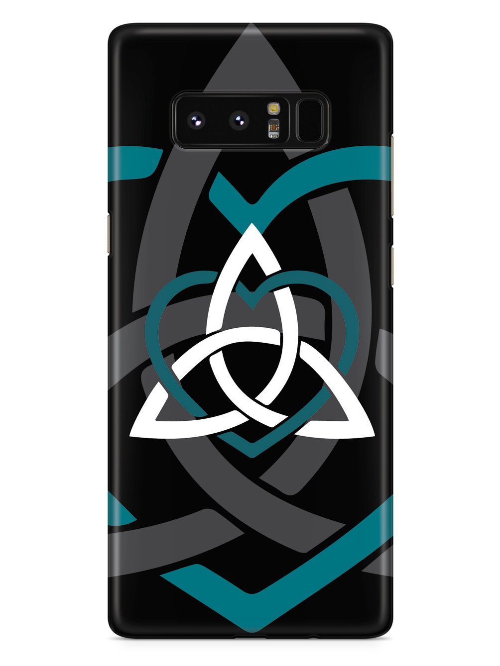 Celtic Sisters Knot - Teal - Black Case