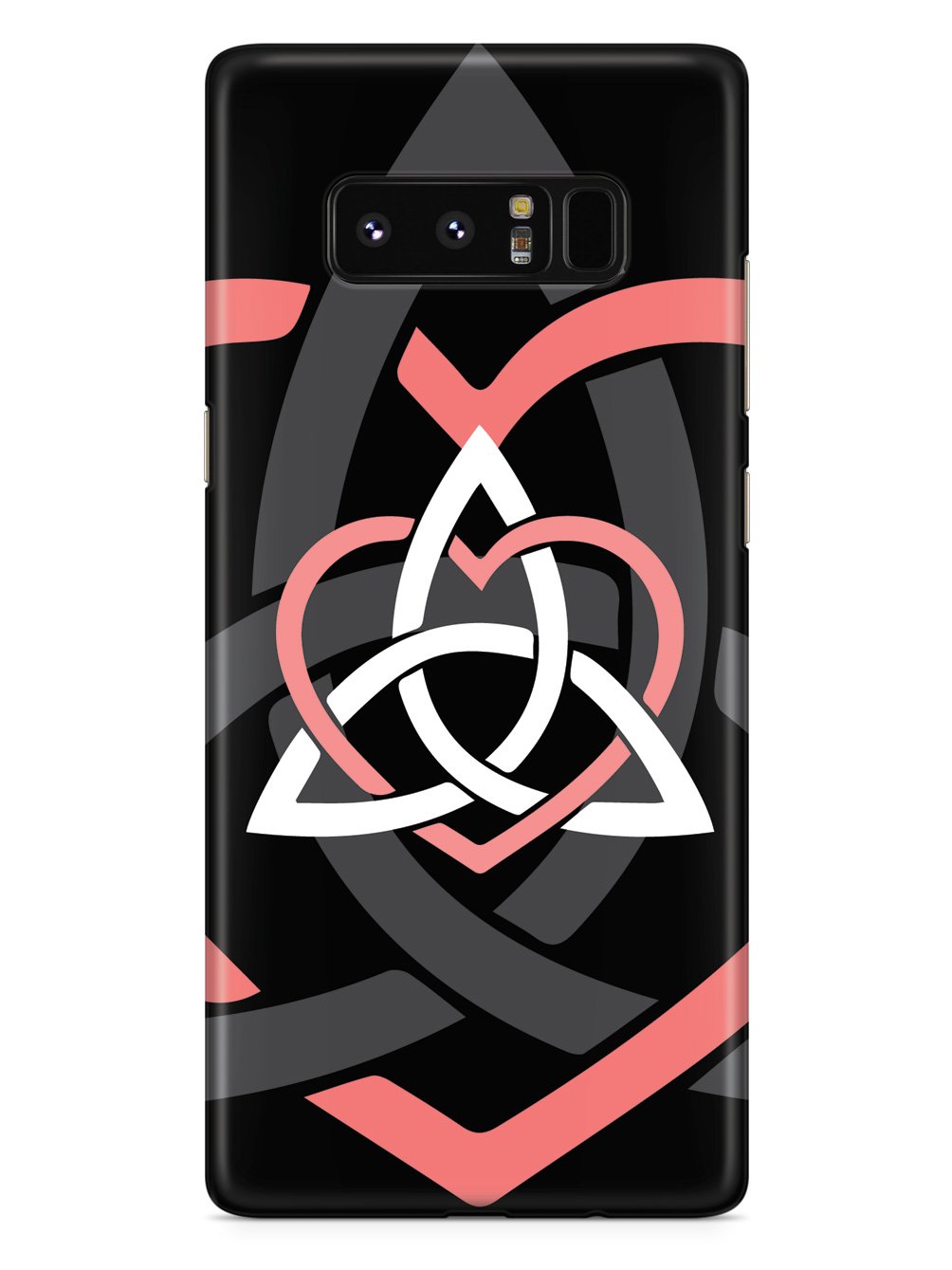 Celtic Sisters Knot - Coral - Black Case