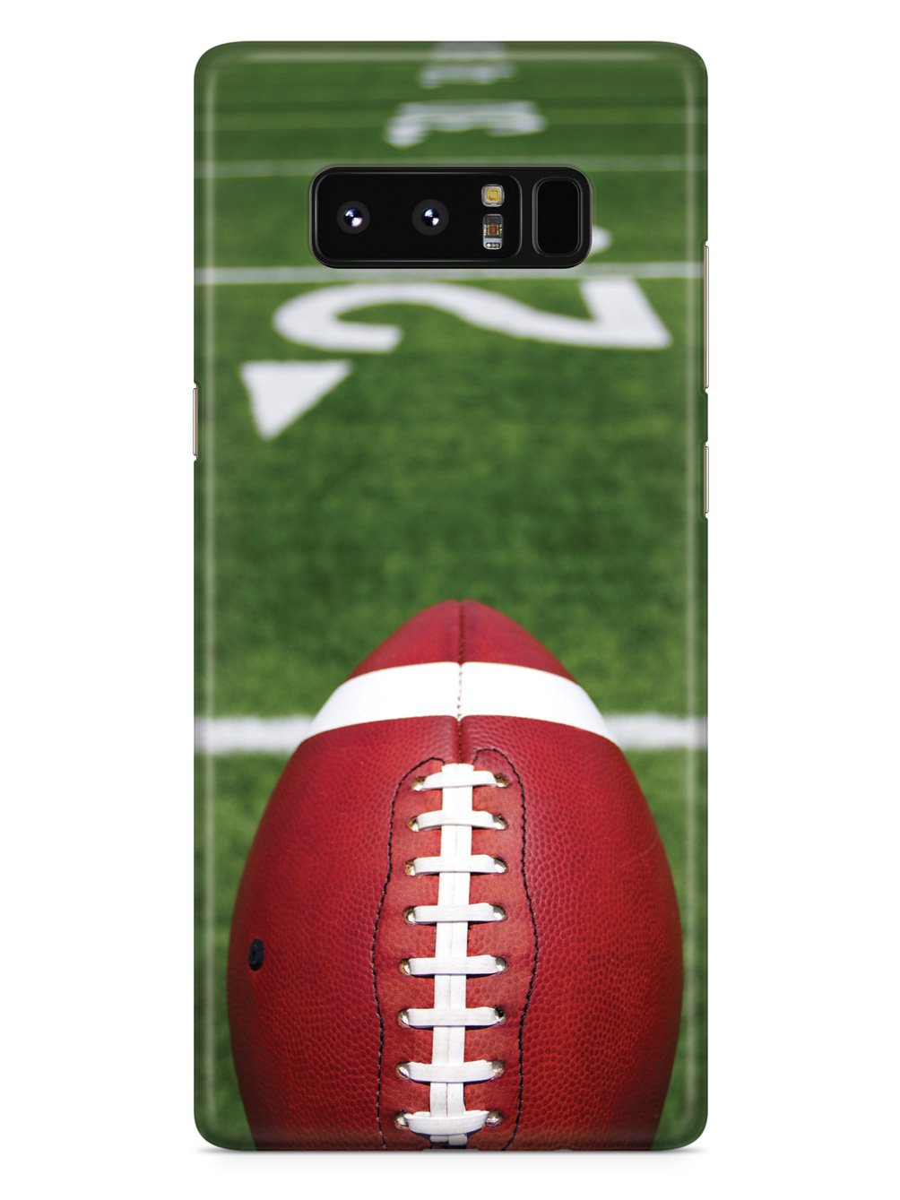 American Football with Yard Lines Beyond Case