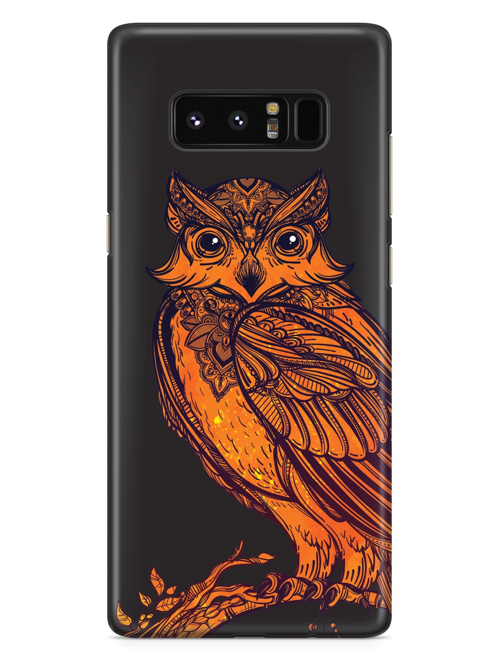 Zentangle Autumn Owl - Black Case