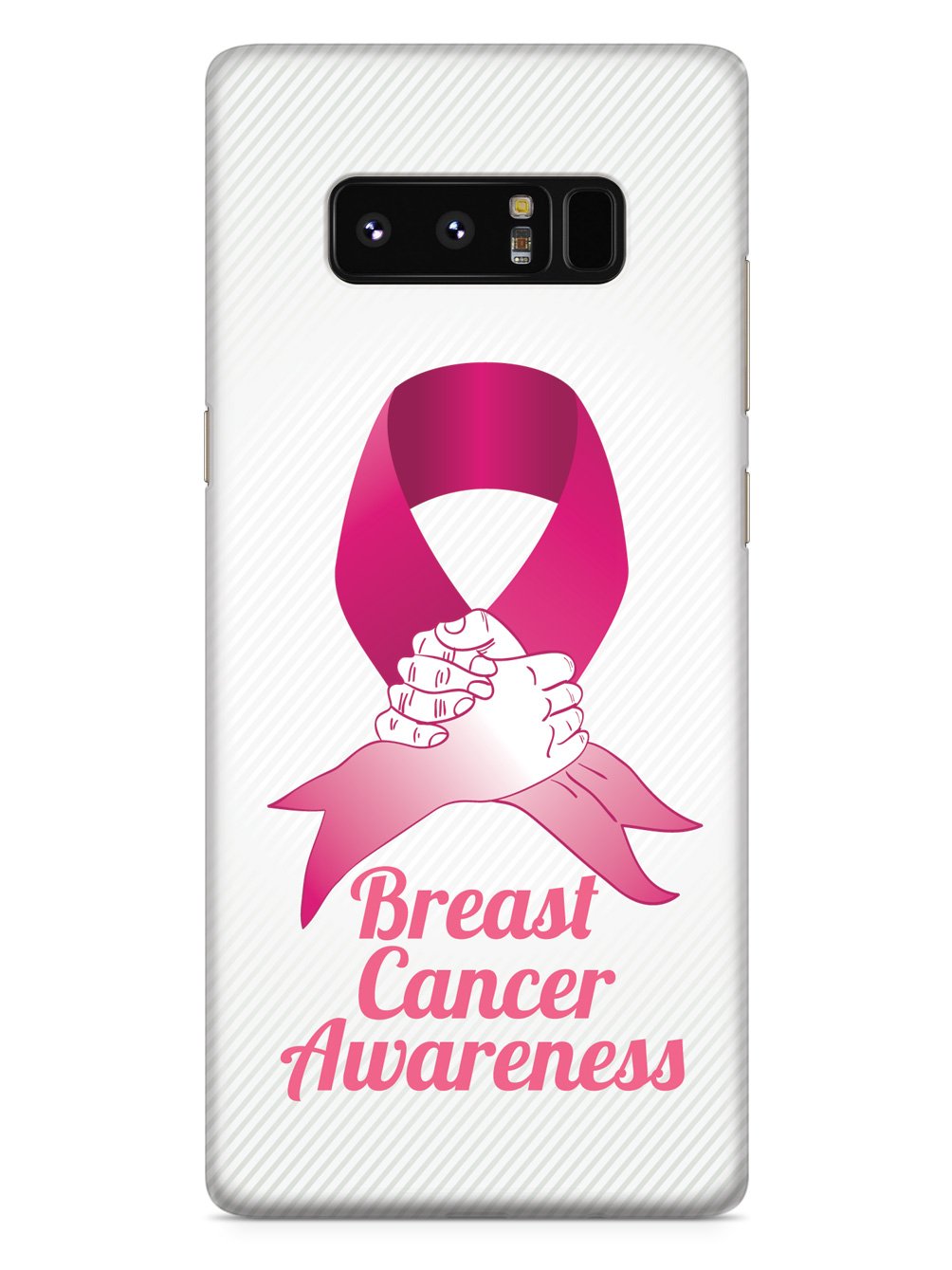 Pink Ribbon - Supporting Hand - Breast Cancer Awareness - White Case