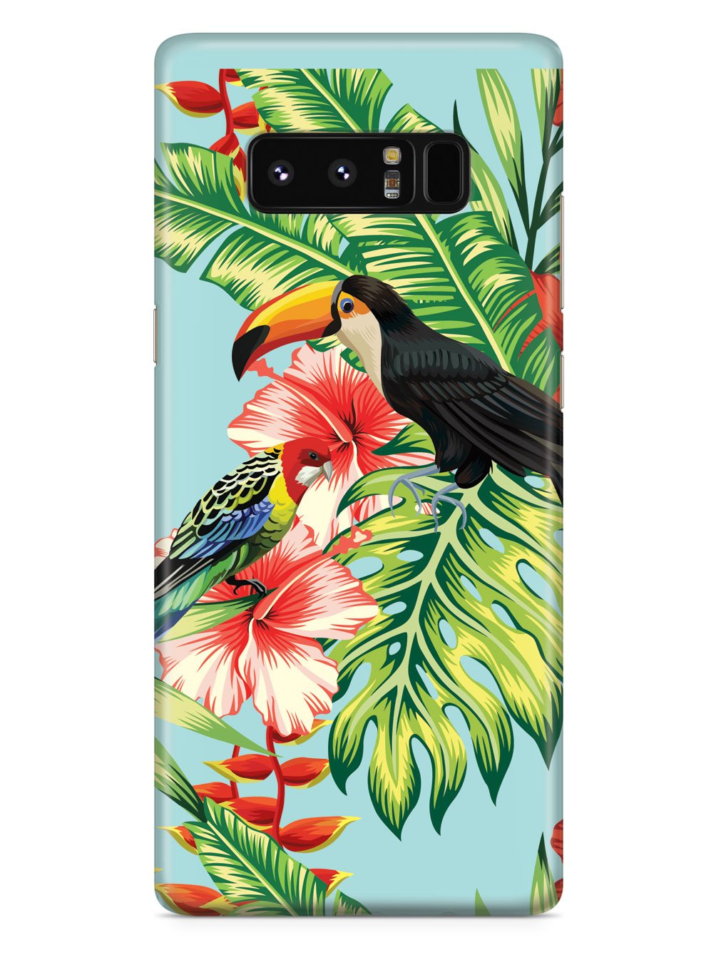 Hibiscus - Parrot and Tucan - Black Case
